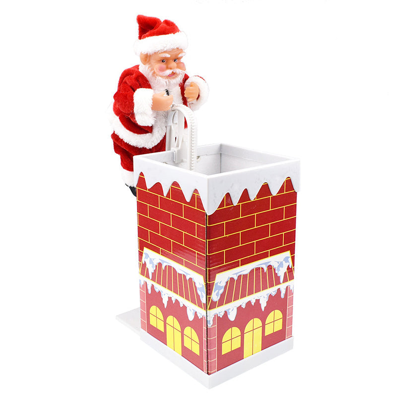 Animated Electric Santa Claus Ladder Climber with Christmas Music