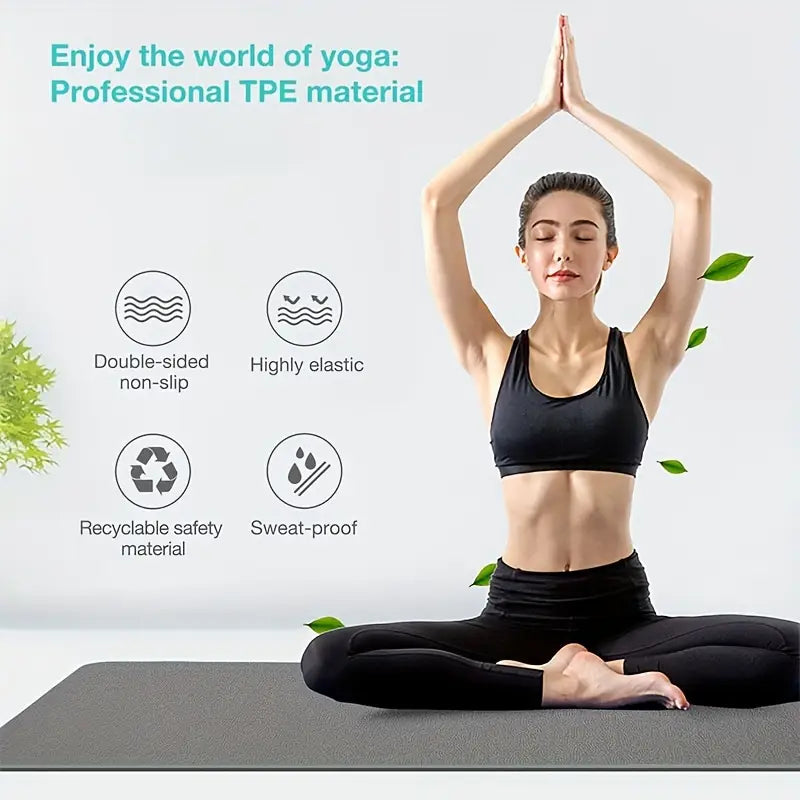 TPE-yoga- en pilatesmat - antislip en dempende ondersteuning