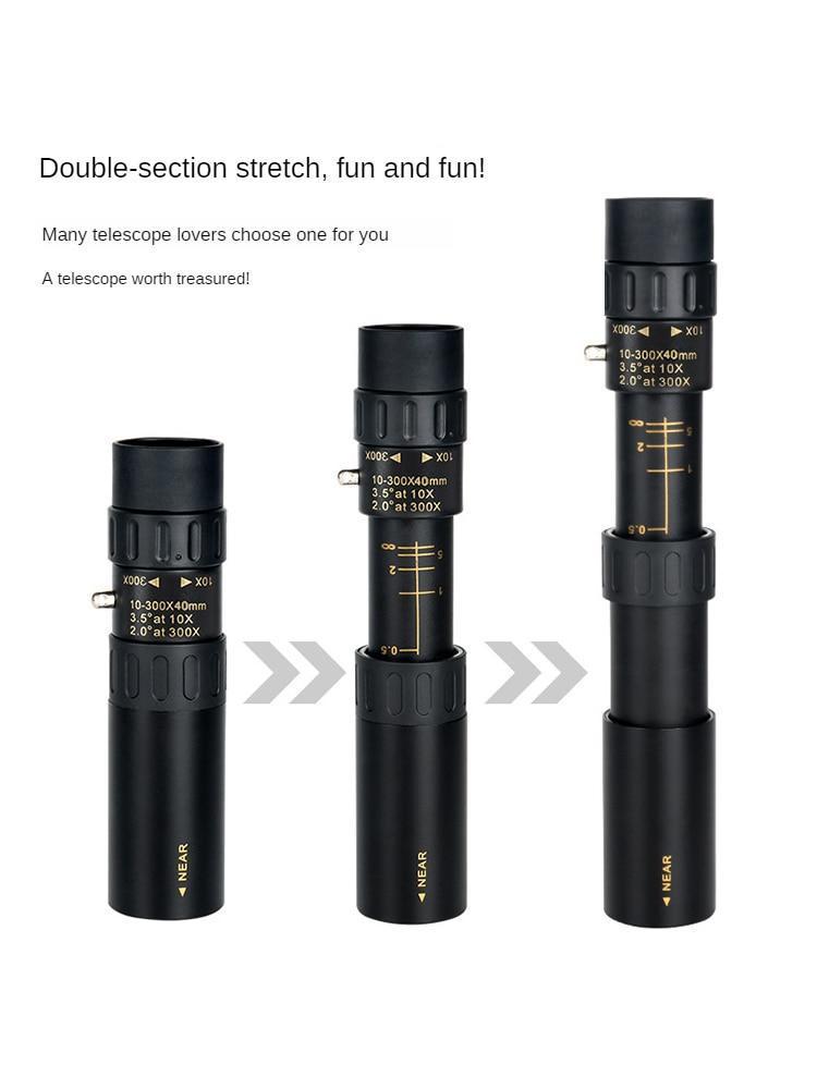 4K 10-300X40mm super telephoto zoom monocular telescope