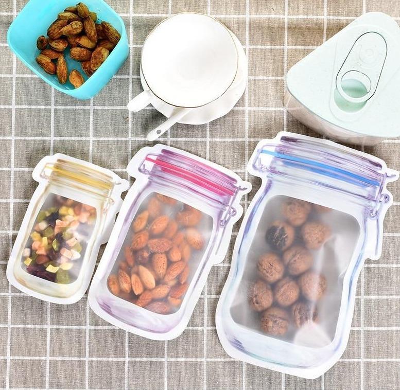 Mason Jar Zipper Bag Food Storage