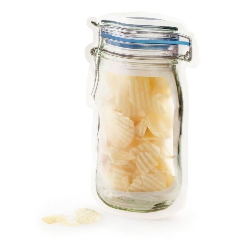 Mason Jar Zipper Bag Food Storage