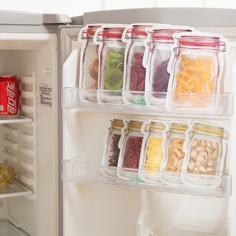 Mason Jar Zipper Bag Food Storage