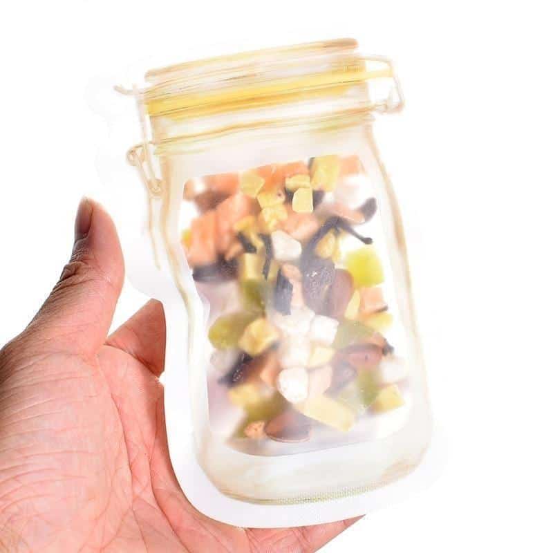 Mason Jar Zipper Bag Food Storage