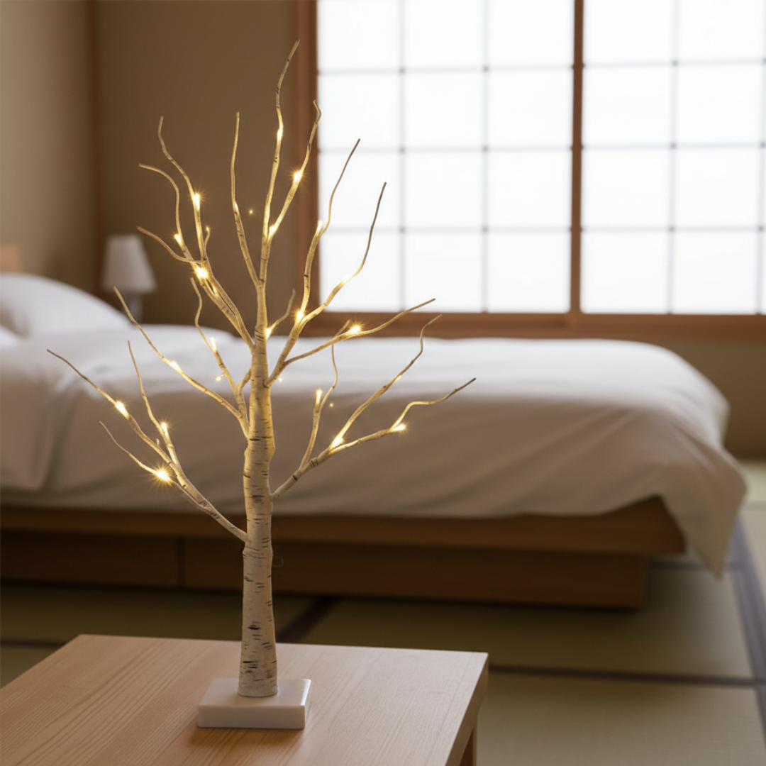 Birch Tree LED Branch Display — Sculptural Form, Soft Natural Glow