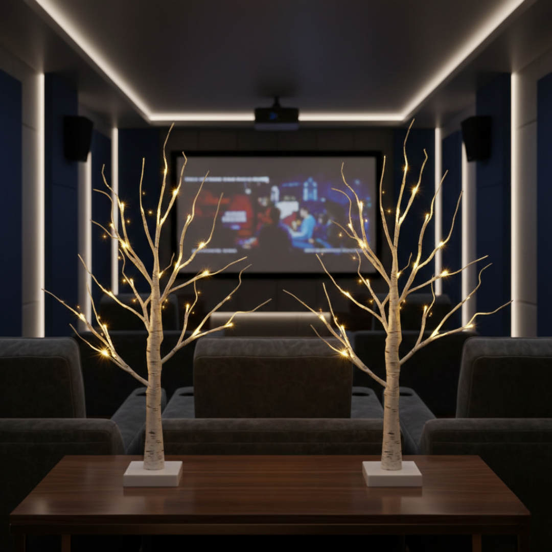 Birch Tree LED Branch Display — Sculptural Form, Soft Natural Glow