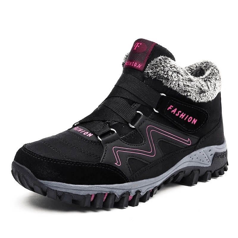 Owlkay Snowy Villia Leather Ankle Boots