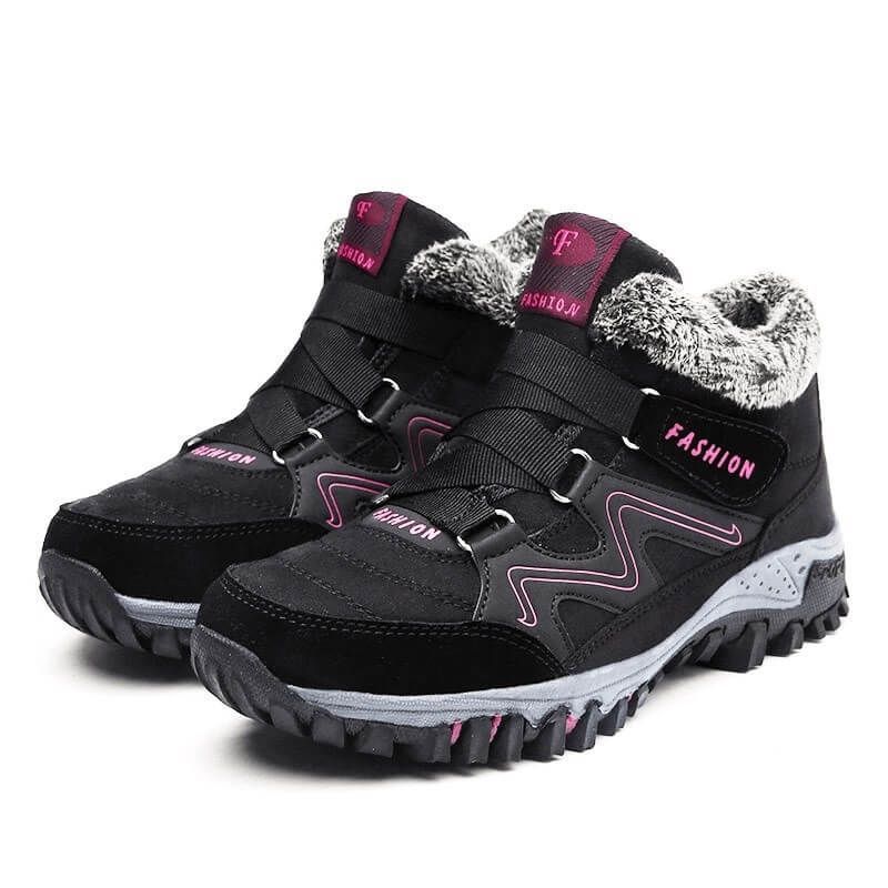 Owlkay Snowy Villia Leather Ankle Boots