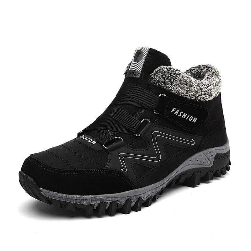 Owlkay Snowy Villia Leather Ankle Boots