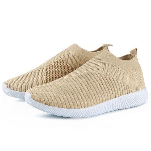 Nanccy Women’s Crystal Breathable Orthopedic Slip-On Walking Shoes