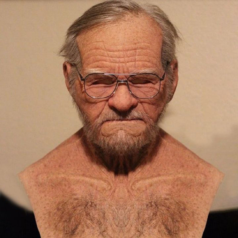 Realistic Latex Full Face Mask — Lifelike Contours, Flexible Fit