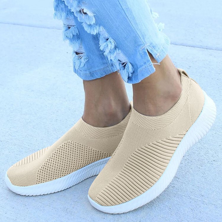 Nanccy Women’s Crystal Breathable Orthopedic Slip-On Walking Shoes