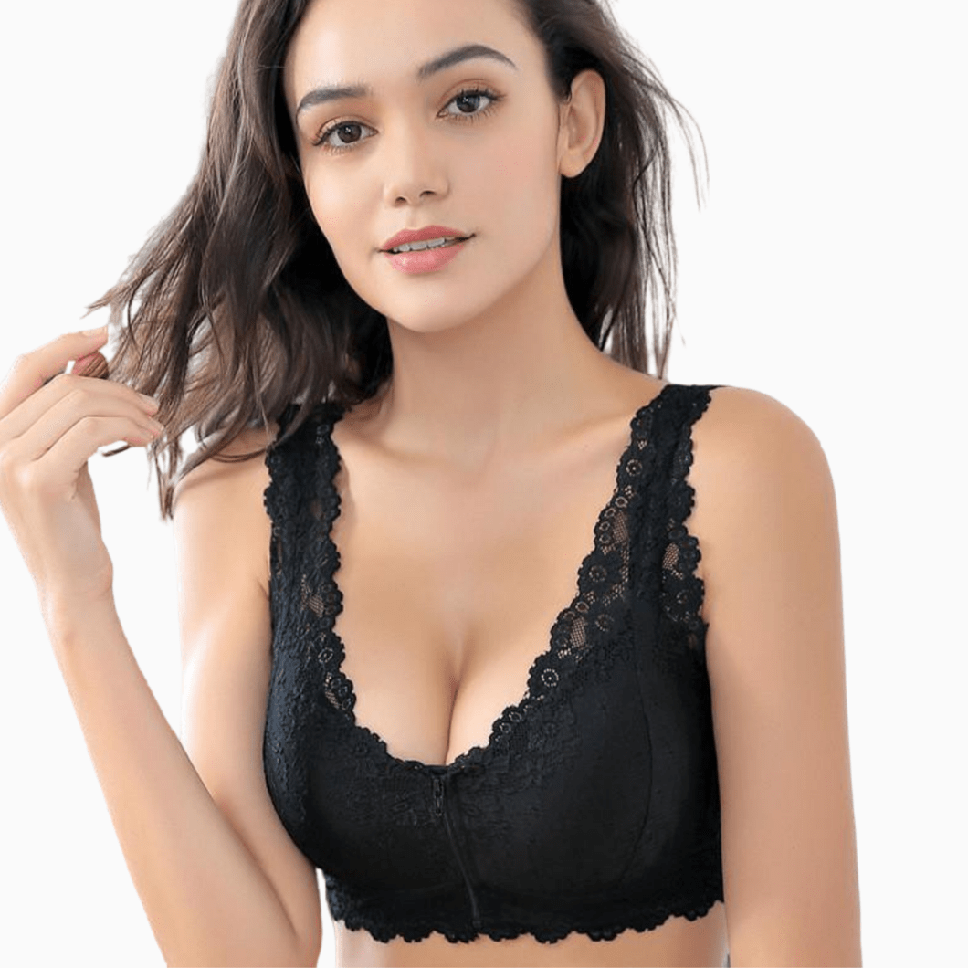 Underwired bra with front closure