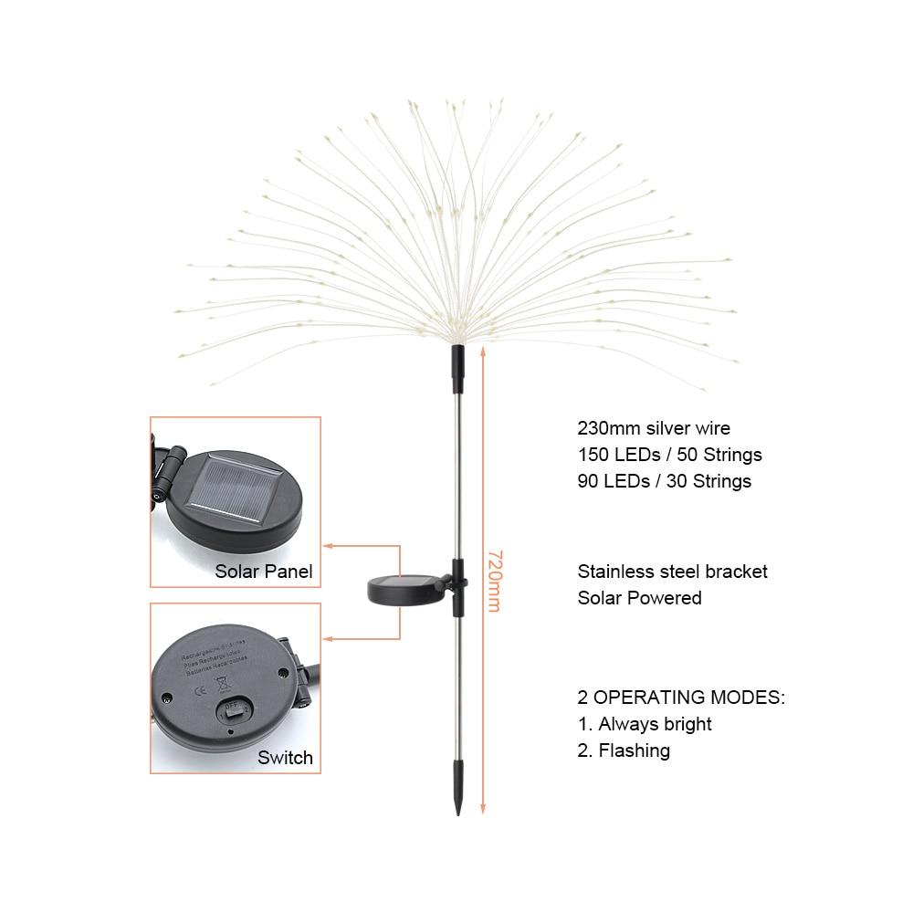Solar Fireworks Light Luminous