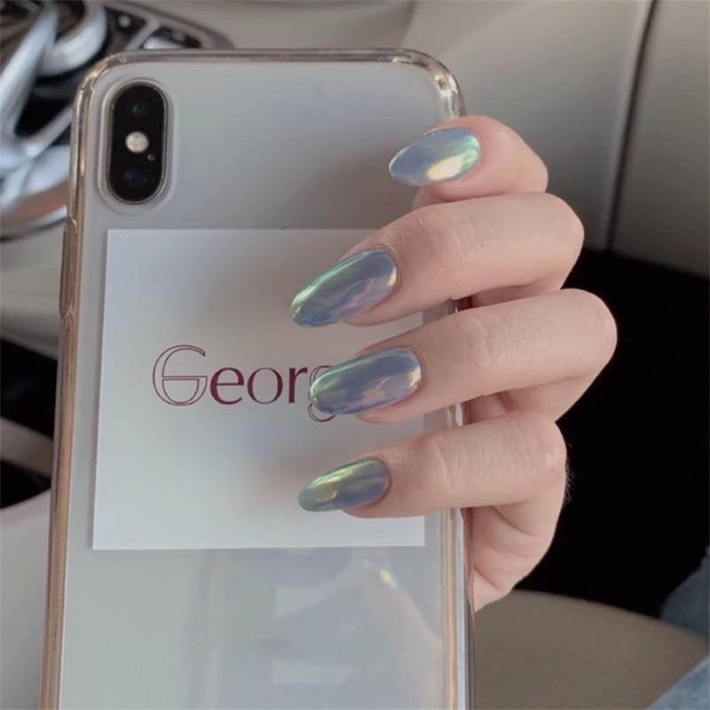 Chrome Nail Pearl Press On Nail