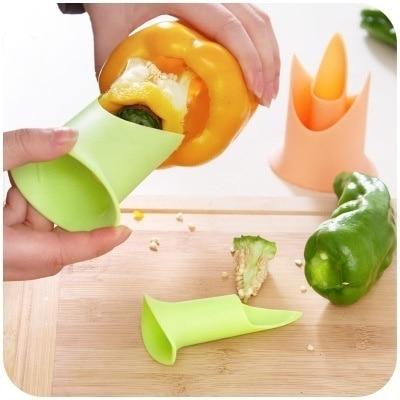 Quick and Easy Pepper Corer