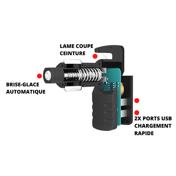 Charger window breaker 3-in-1 survival tool – maxxpro