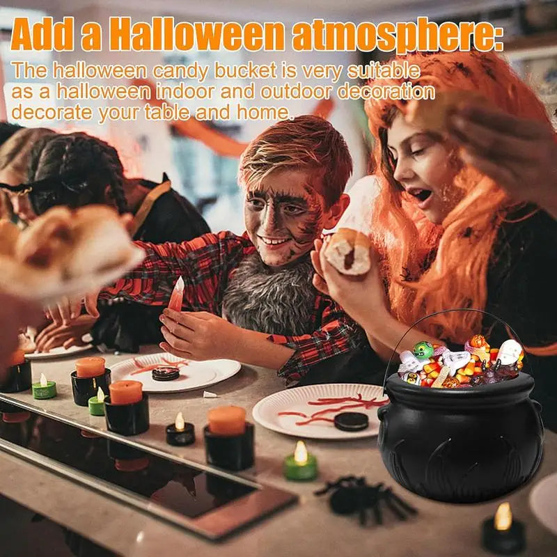 Ensemble de décorations d’Halloween avec bonbonnière de chaudron de sorcière | Filindra