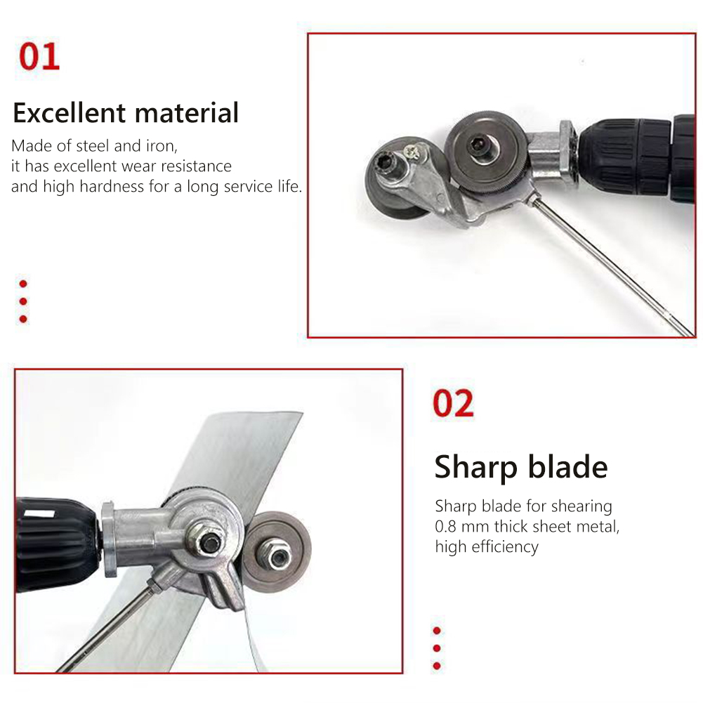 Electric Sheet Metal Cutter Drill Attachment