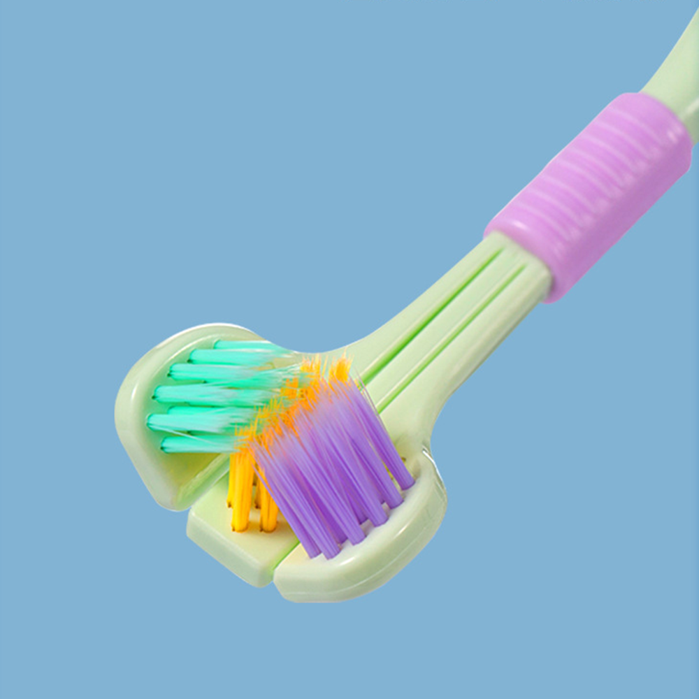 Yalina 3-sided toothbrush for adults and children