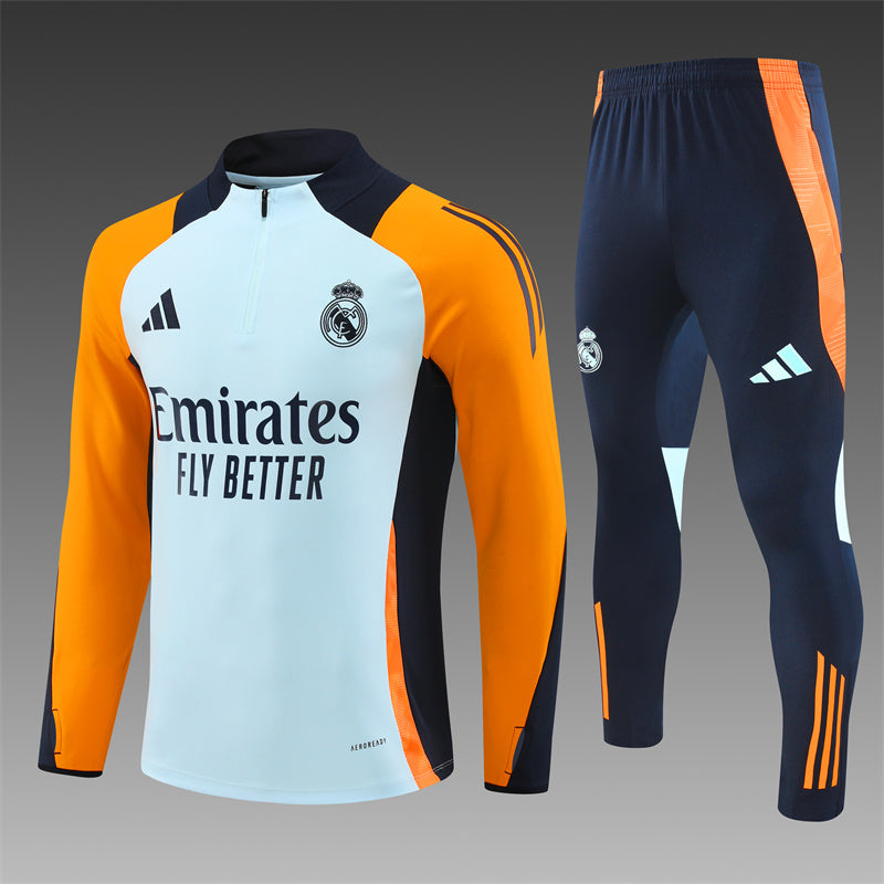 Real Madrid-trainingspak - Wit/oranje (kinderen)