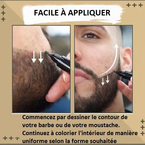 Semi-permanent beard pen