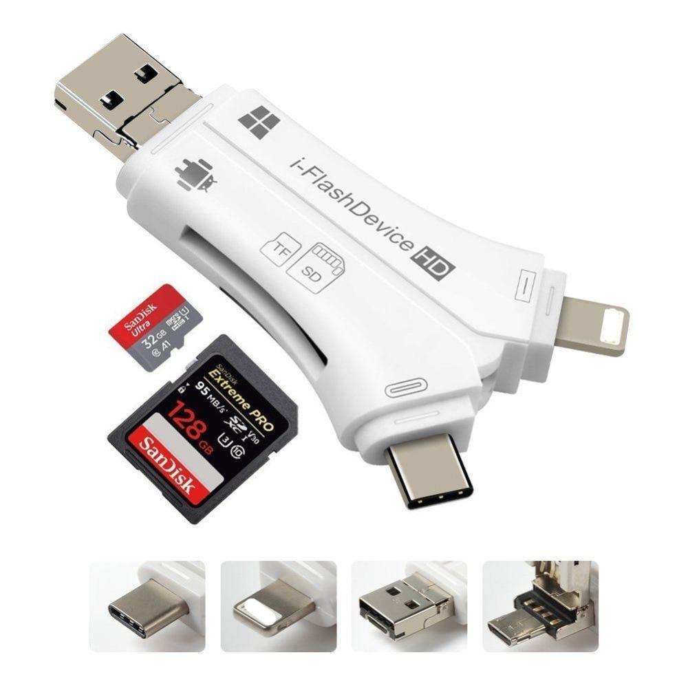 4 in 1 SD Card Reader Memory Card Adapter
