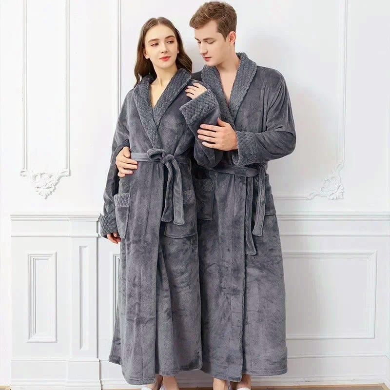 Luxury Unisex Winter Bathrobe — Warm, Comfortable Lounge Robe