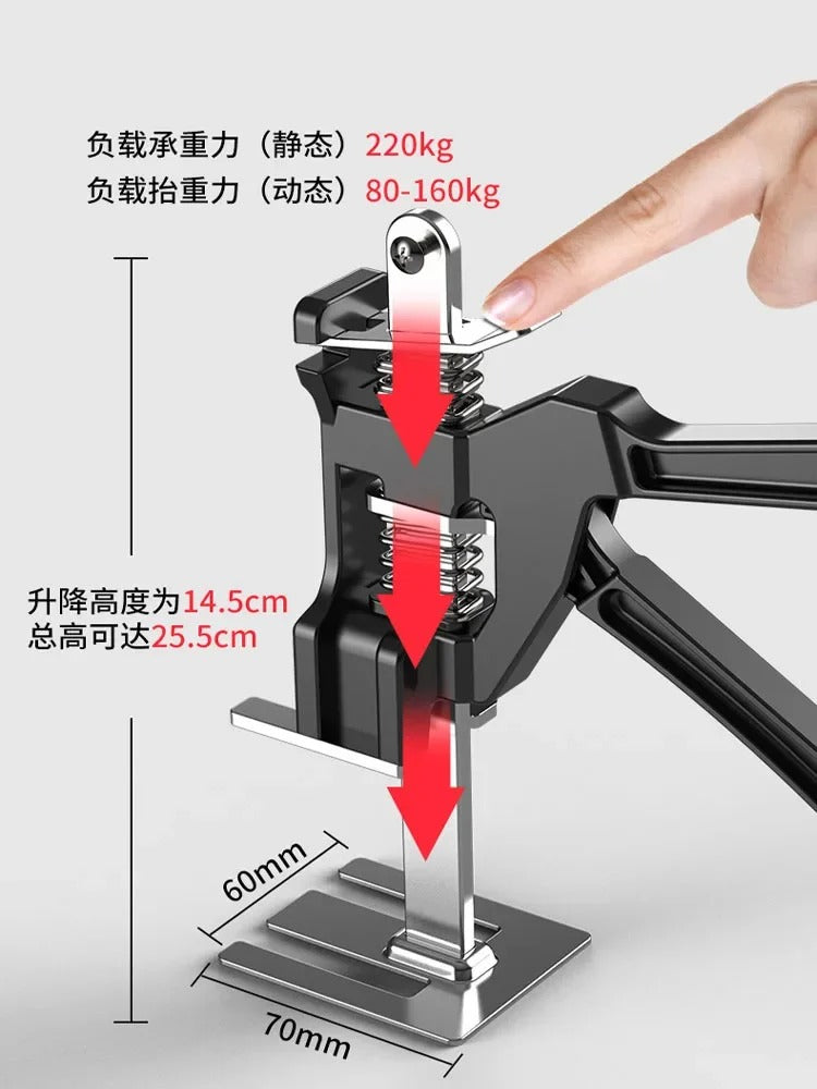 Board lifter, plasterboard, work-saving furniture