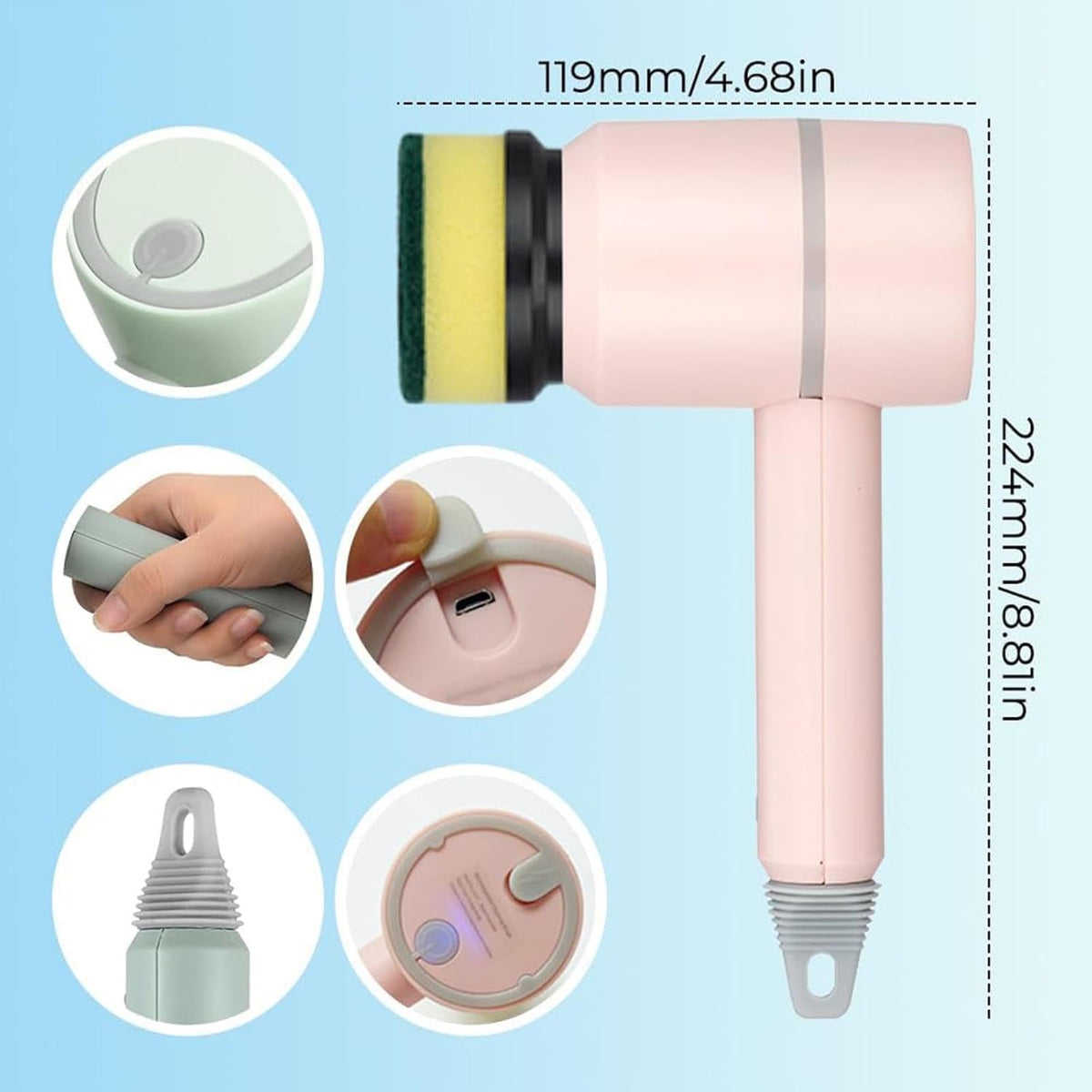 Electric rotary scrub brush ninjaa