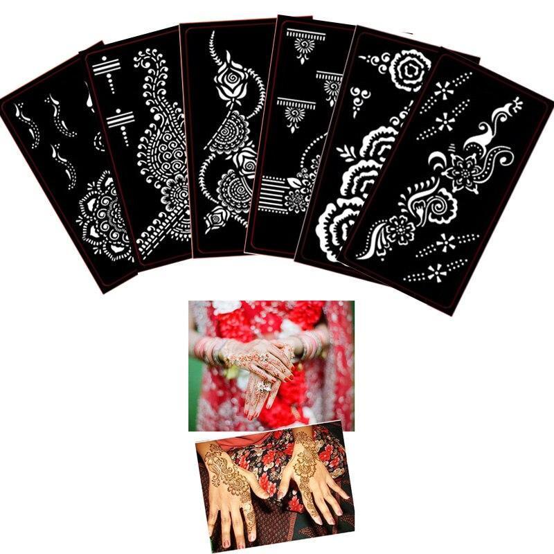 Easy Henna Tattoo Ink With Stencils Set