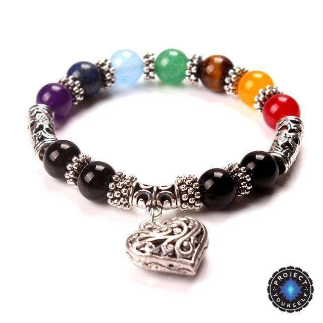 7 Chakra reiki therapeutic heart bracelet