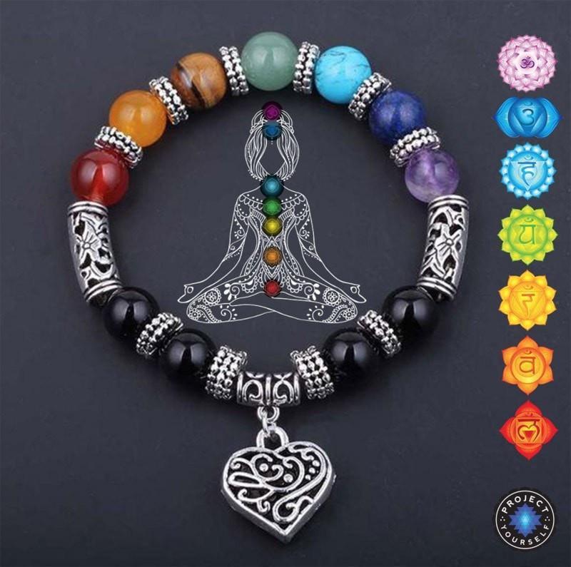 7 Chakra reiki therapeutic heart bracelet