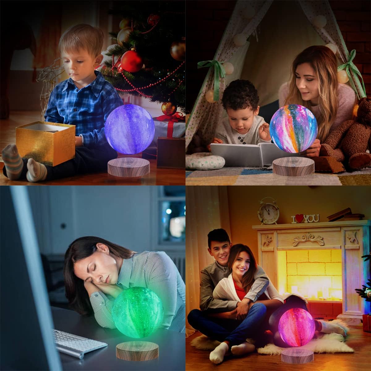 Galaxy moon lamp, night light, 16 colors