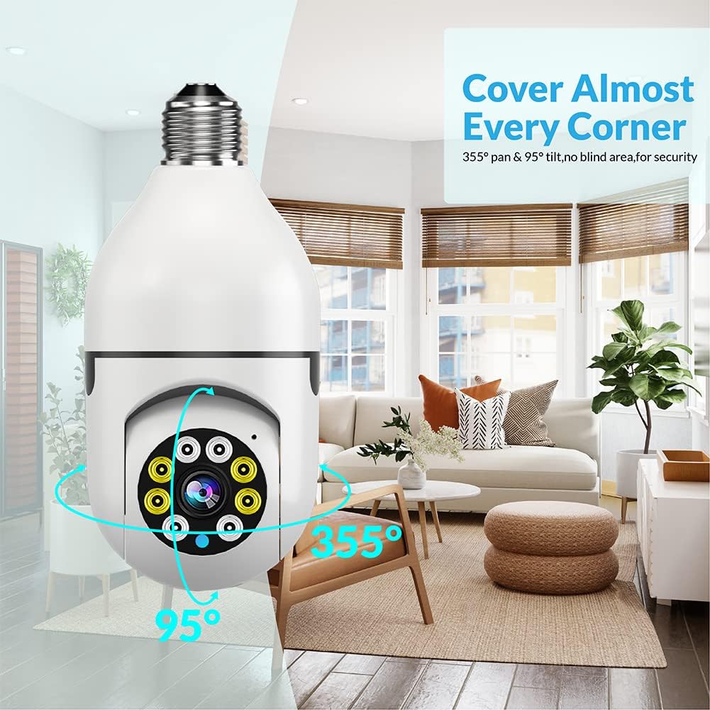 Bulbguard Wireless Outdoor WiFi Surveillance Bulb Camera with Human Tracking and Night Vision Keilini