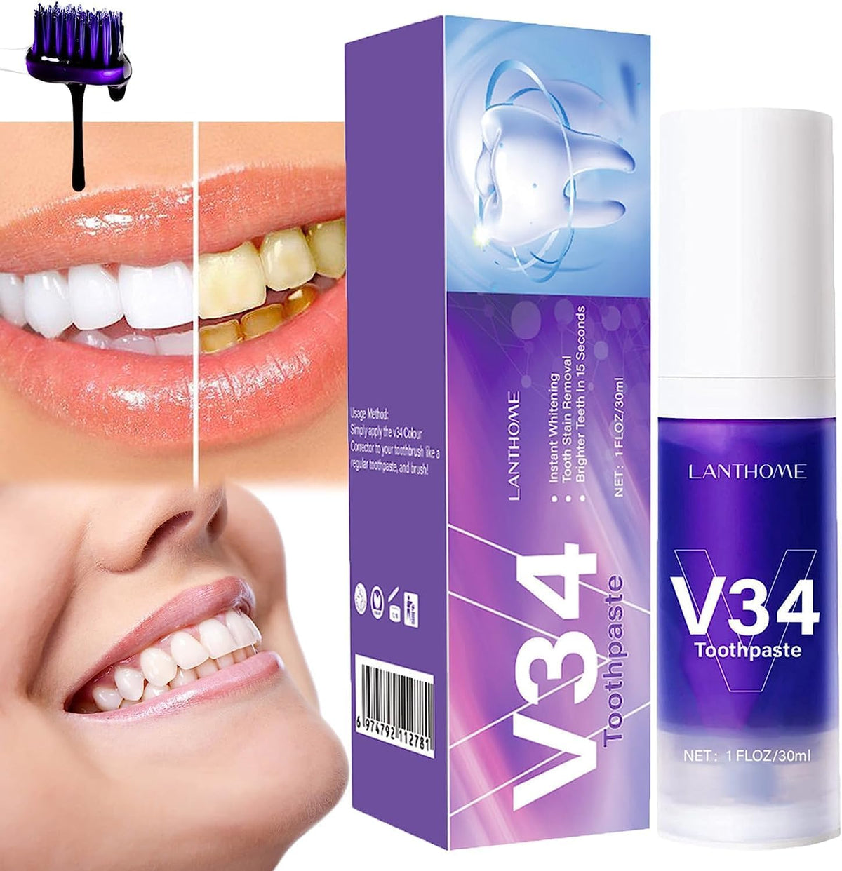 Hismile Purple Whitening Toothpaste