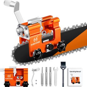 Sherum portable electric or manual chainsaw sharpener