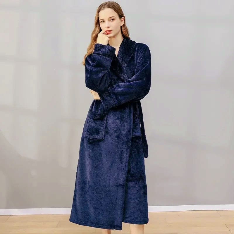 Luxury Unisex Winter Bathrobe — Warm, Comfortable Lounge Robe