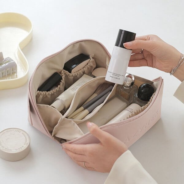 Large capacity travel jewelry cosmetic bag