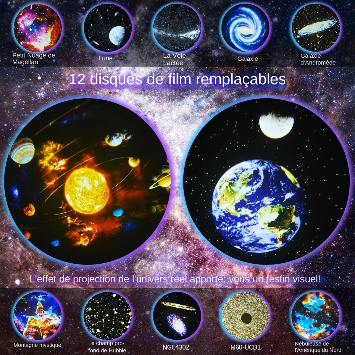 Wallfree skylight Galaxy projector Planetarium star projector with 13 discs