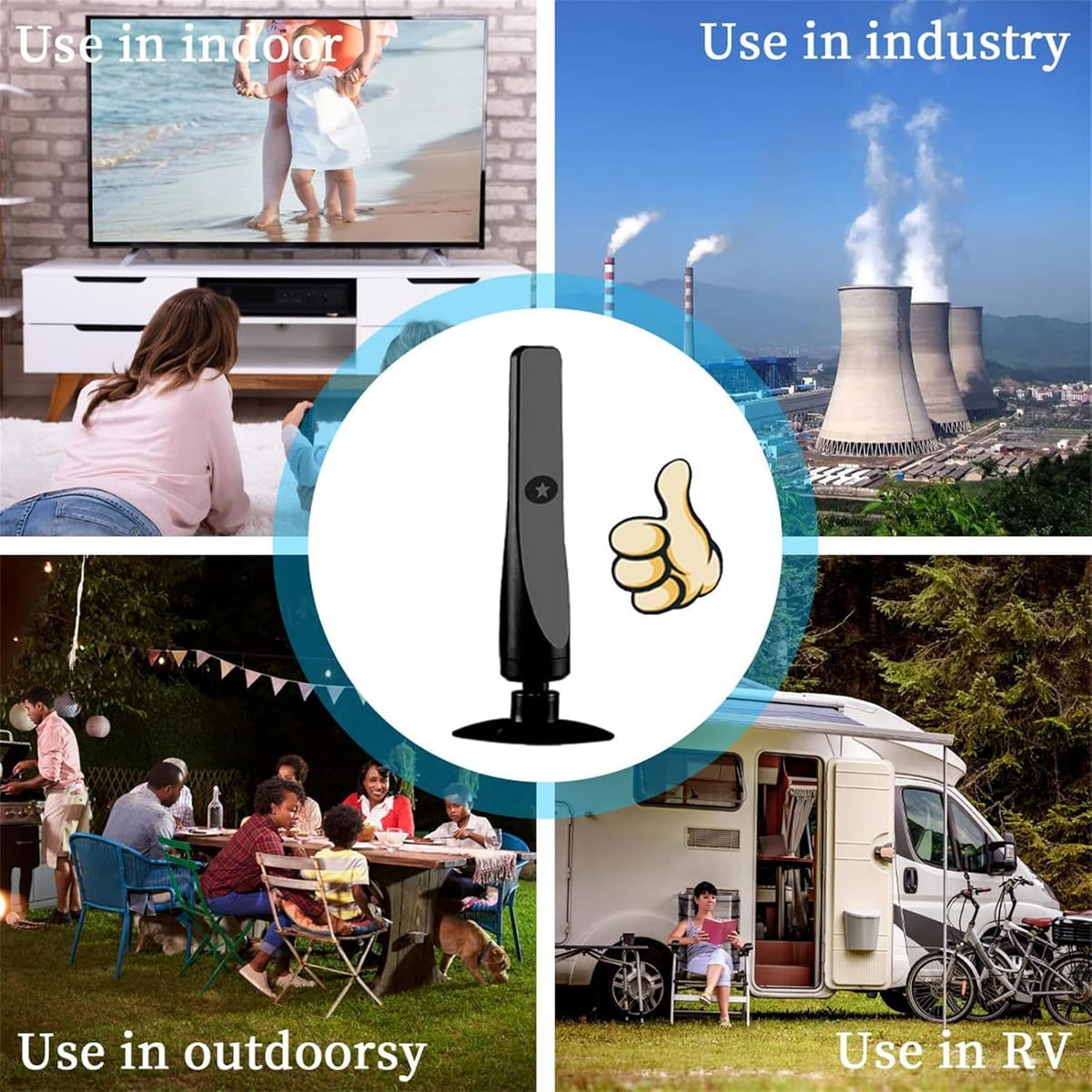 Wavemax TV Antenna 2025 Satellite HD Digital for Smart TV Indoor Outdoor 4K Long Range