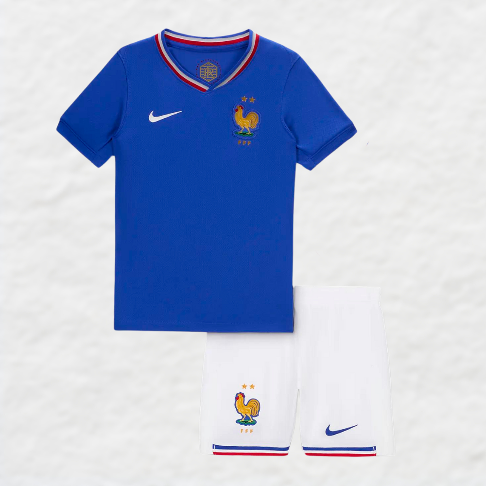 Tenue de football enfant de la France 2024/25, domicile