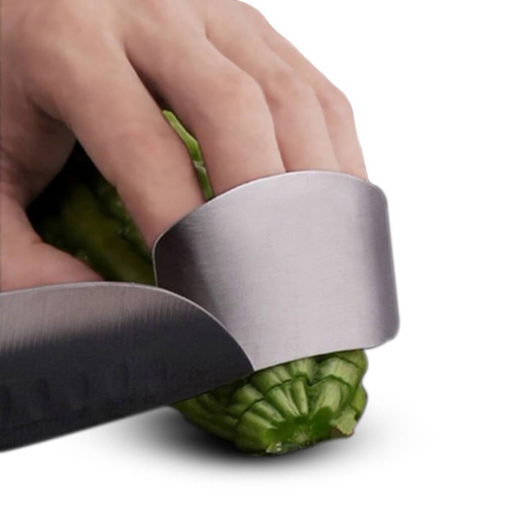 Stainless Steel Finger Guard – Cut Protection Tool for Safe Vegetable & Meat Slicing