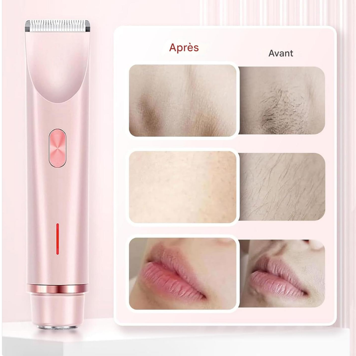 SilkyGlow 2-in-1 intimate shaver for women