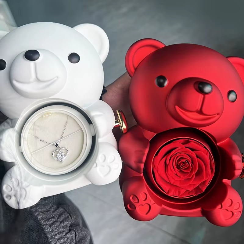 Sylvie Jewels Eternal Pink Bear with necklace