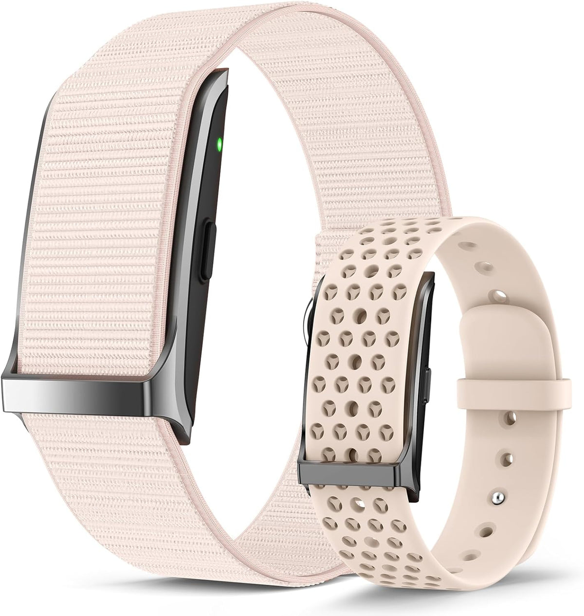 Connected bracelet with sports band, heart rate monitor, blood pressure monitor, waterproof, 30-day battery life