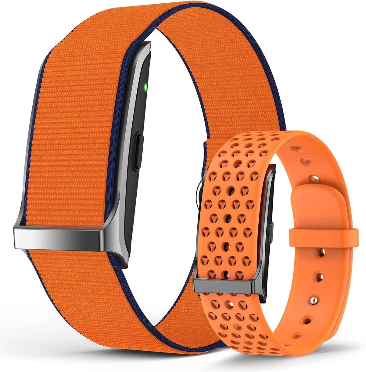 Connected bracelet with sports band, heart rate monitor, blood pressure monitor, waterproof, 30-day battery life