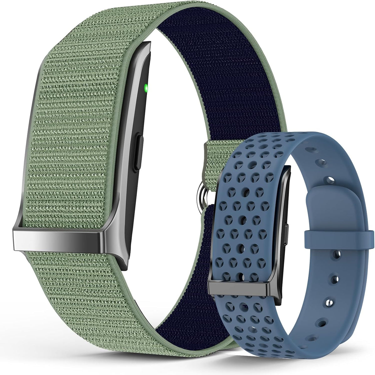 Connected bracelet with sports band, heart rate monitor, blood pressure monitor, waterproof, 30-day battery life