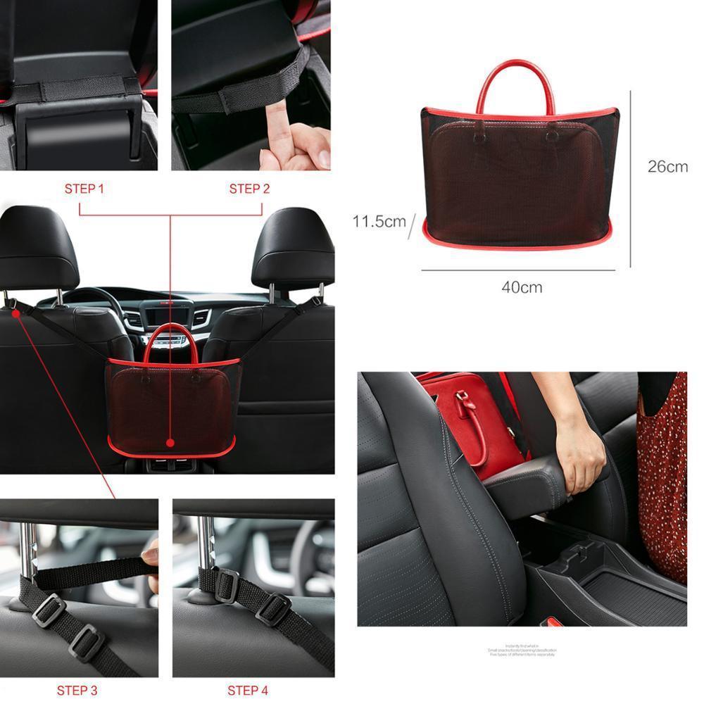 Premium Car Seat Storage Bag & Net