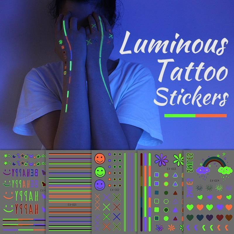 Inkstr™ Glow-In-The-Dark Tattoo Sticker Set