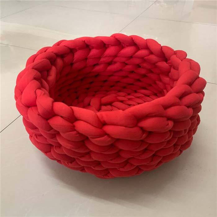 The Chonker Bed – Handwoven Cotton Cat Bed